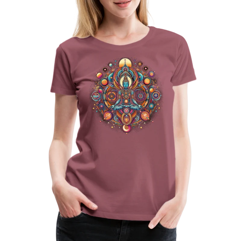 Damen Sommer Top Spirituelles Yoga T-Shirt Rundhals Streetwear lockeres Damentop