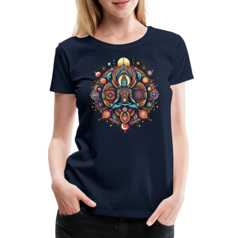 Damen Sommer Top Spirituelles Yoga T-Shirt Rundhals Streetwear lockeres Damentop