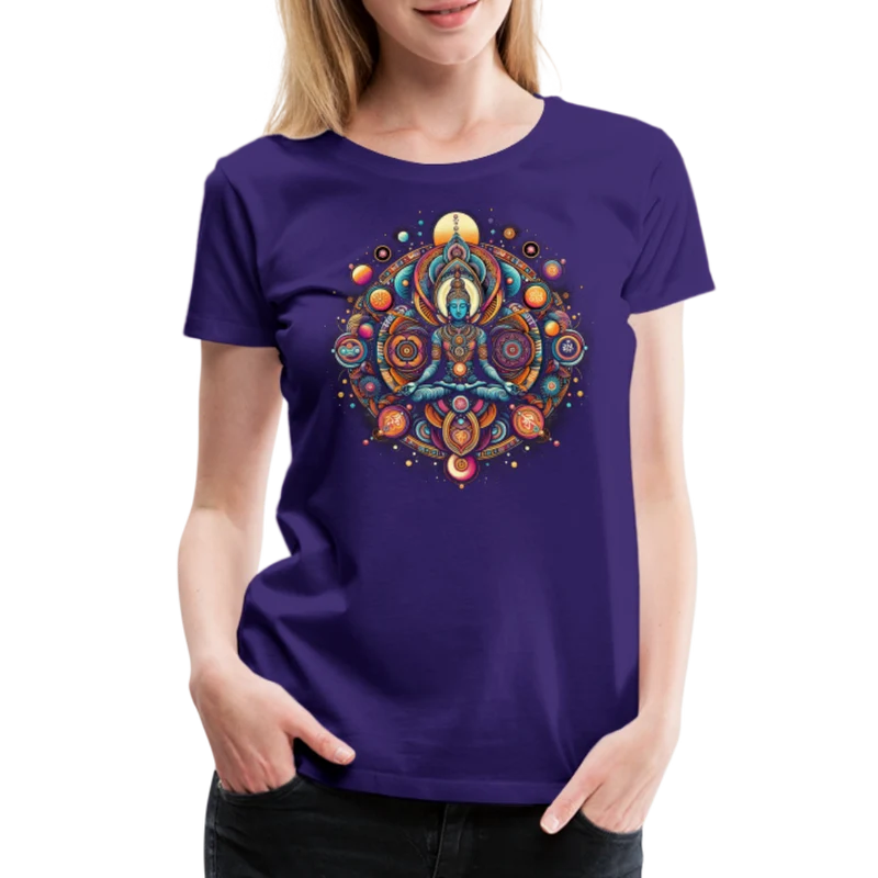 Damen Sommer Top Spirituelles Yoga T-Shirt Rundhals Streetwear lockeres Damentop