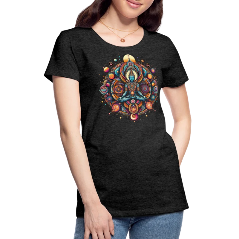 Damen Sommer Top Spirituelles Yoga T-Shirt Rundhals Streetwear lockeres Damentop