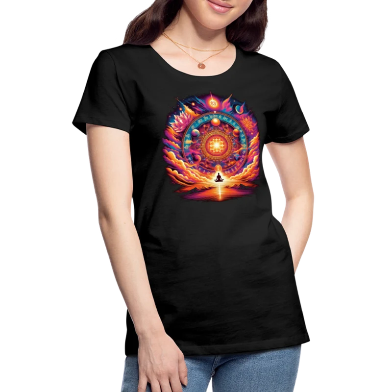 Damen Sommer Top Spirituelles Yoga T-Shirt Rundhals Streetwear lockeres Damentop