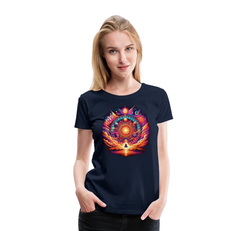 Damen Sommer Top Spirituelles Yoga T-Shirt Rundhals Streetwear lockeres Damentop