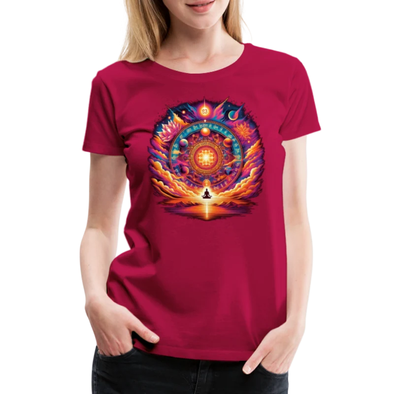 Damen Sommer Top Spirituelles Yoga T-Shirt Rundhals Streetwear lockeres Damentop