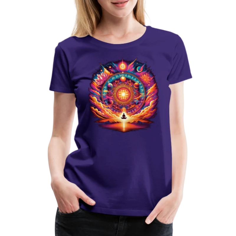 Damen Sommer Top Spirituelles Yoga T-Shirt Rundhals Streetwear lockeres Damentop