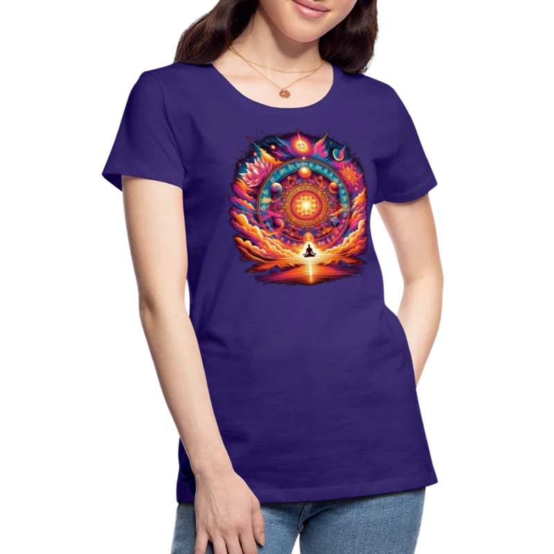 Damen Sommer Top Spirituelles Yoga T-Shirt Rundhals Streetwear lockeres Damentop