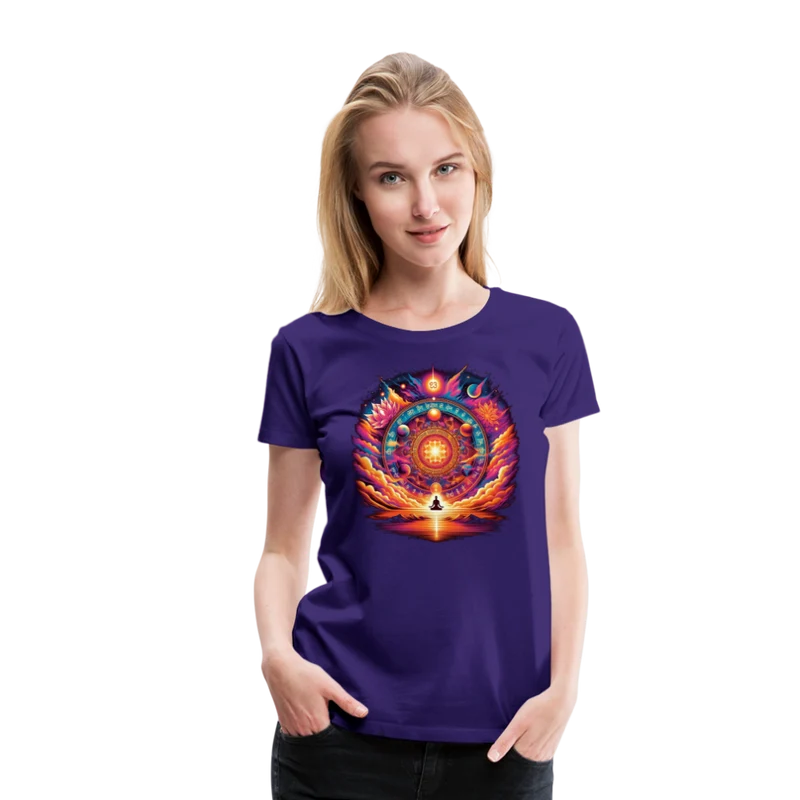 Damen Sommer Top Spirituelles Yoga T-Shirt Rundhals Streetwear lockeres Damentop