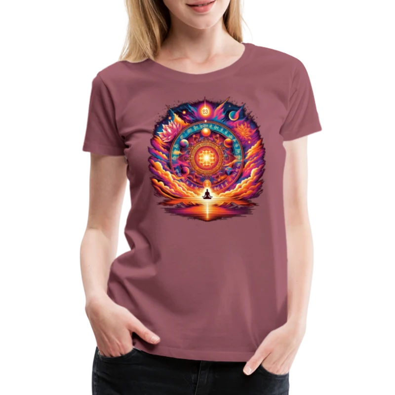 Damen Sommer Top Spirituelles Yoga T-Shirt Rundhals Streetwear lockeres Damentop