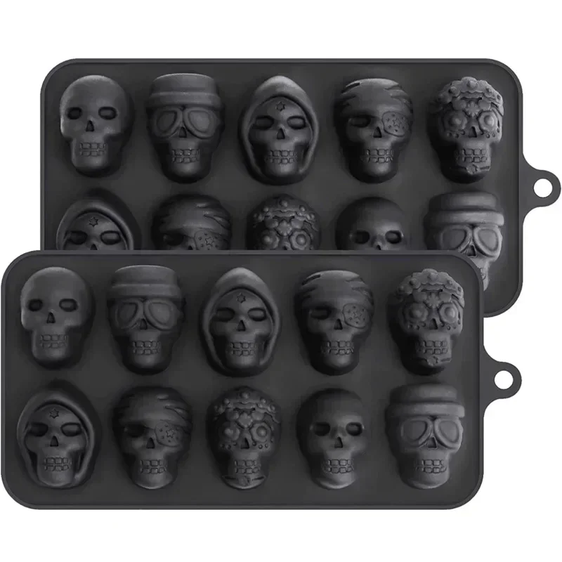 3D Silikon Eiswürfelform Schedel Skull Party Eiswürfel Cocktails Eiswürfelschale