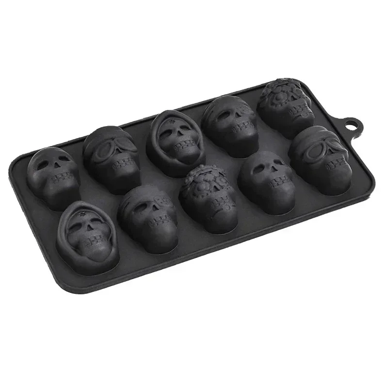 3D Silikon Eiswürfelform Schedel Skull Party Eiswürfel Cocktails Eiswürfelschale