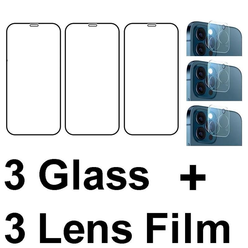 3x Panzerfolie Glas Schutz Folie Full Screen Schutz Für iPhone 13 Displayschutz