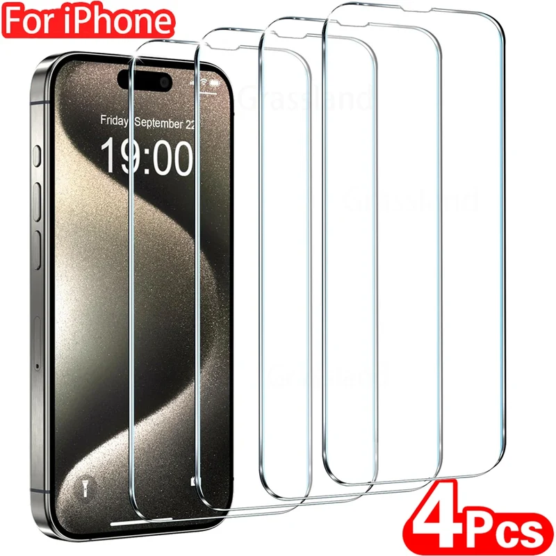 4x Panzerfolie Glas Schutz Folie Full Screen Schutz Für iPhone Displayschutz