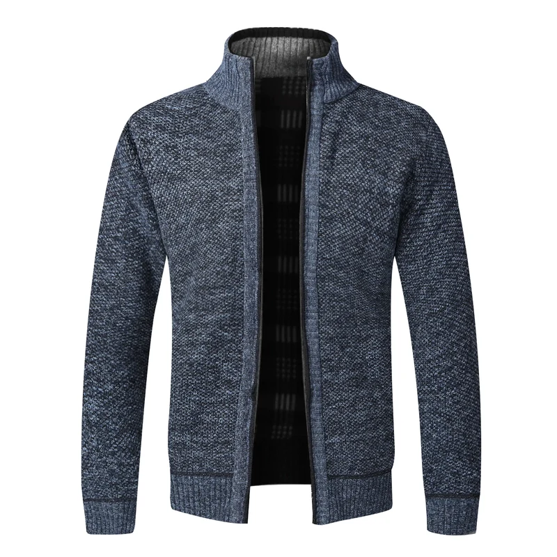 Herren Herbst Jacke Übergangsjacke Warme Sweatjacke Zipper Sweater Strickjacke