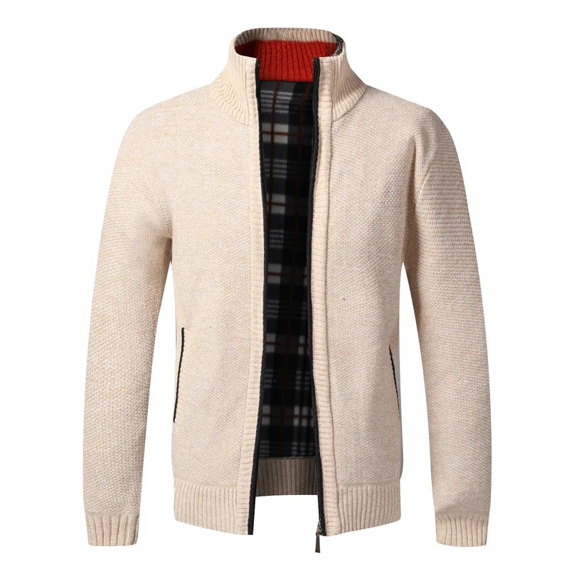 Herren Herbst Jacke Übergangsjacke Warme Sweatjacke Zipper Sweater Strickjacke