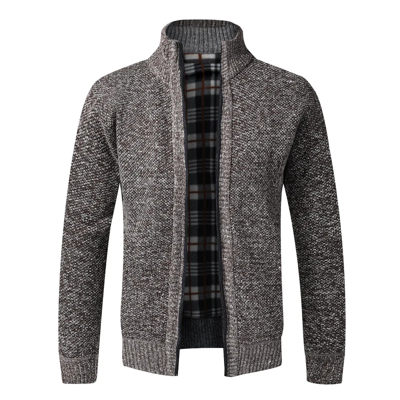Herren Herbst Jacke Übergangsjacke Warme Sweatjacke Zipper Sweater Strickjacke
