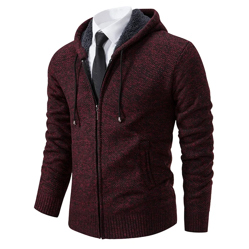 Herren Herbst Jacke Übergangsjacke Warme Sweatjacke Zipper Sweater Strickjacke
