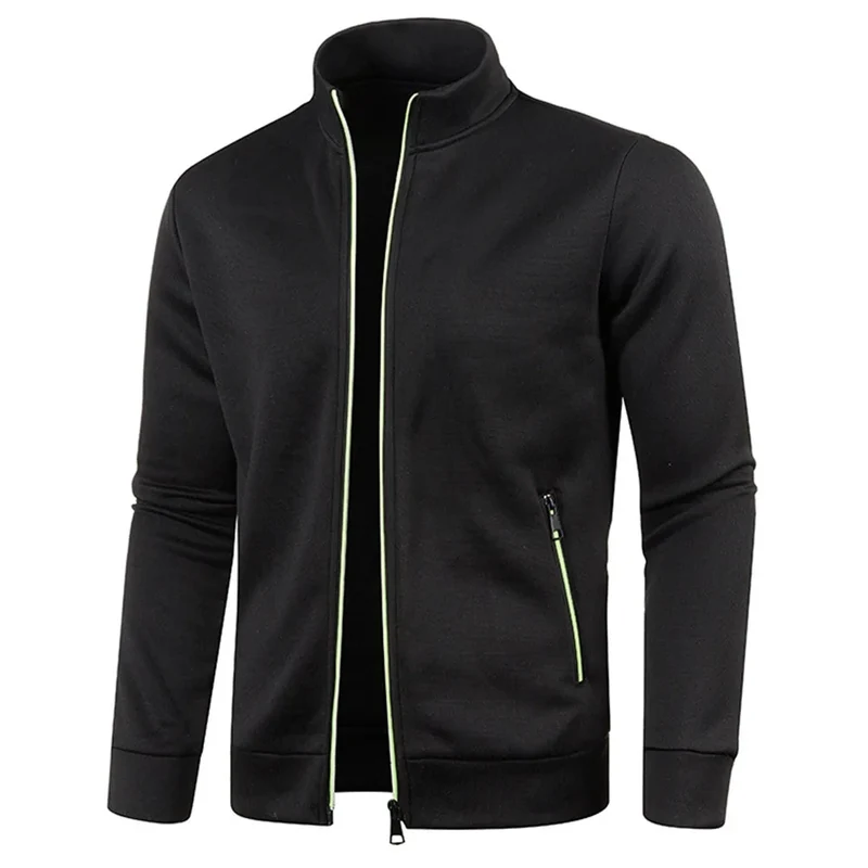 Herren Herbst Jacke Übergangsjacke Warme Sweatjacke Zipper Sweater Strickjacke