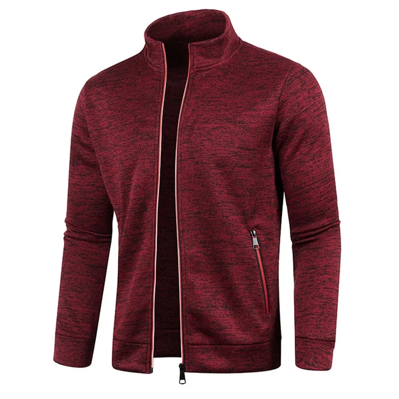 Herren Herbst Jacke Übergangsjacke Warme Sweatjacke Zipper Sweater Strickjacke