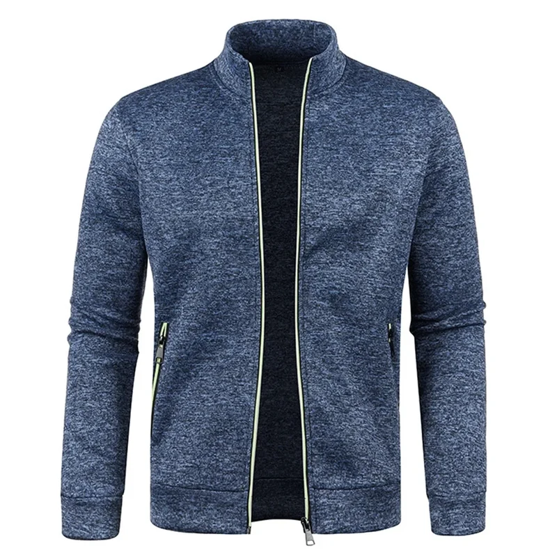 Herren Herbst Jacke Übergangsjacke Warme Sweatjacke Zipper Sweater Strickjacke