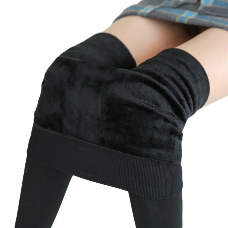 Frauen Winter Warm Thermo Hose Innenfleece Strumpfhose Blickdicht Hosen Leggins