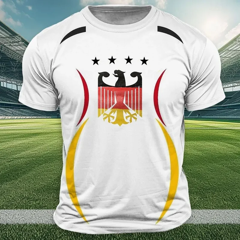 Herren Fashion Deutschland Trikot T-Shirt Unisex Sommer Streetwear Fitness Shirt