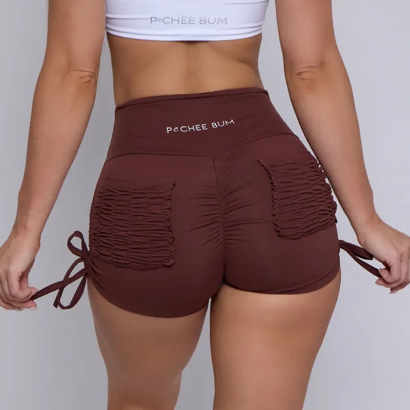 Damen Gym Sporthose Push Up Yoga Radlerhose Kurze Hose Fitness Shorts Hotpants