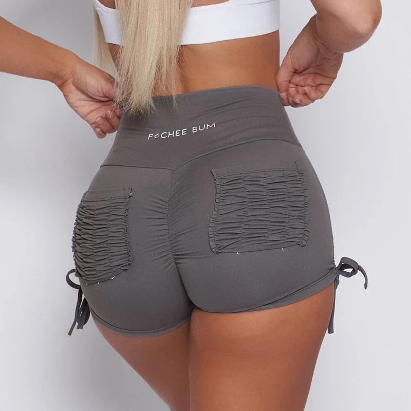 Damen Gym Sporthose Push Up Yoga Radlerhose Kurze Hose Fitness Shorts Hotpants