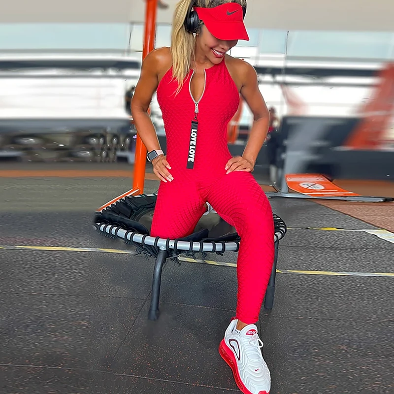 Yoga Fitness Anzug Gym Stretch Leggings Jogging Overalls Top Push Up Sports