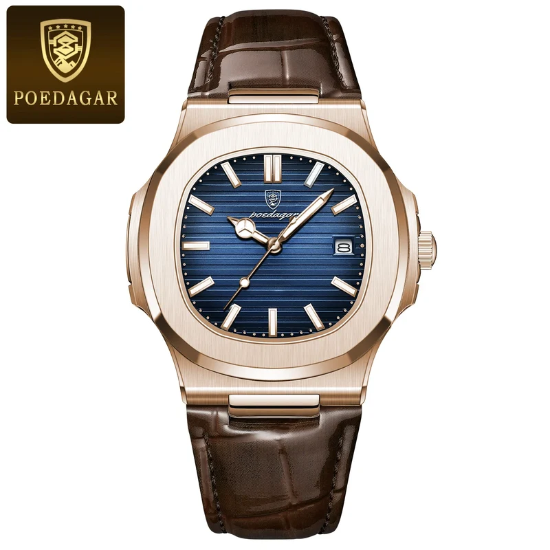 Herren Armbanduhr Silber Schwarz Edelstahl Quarzuhr Luxus Chronograph Business