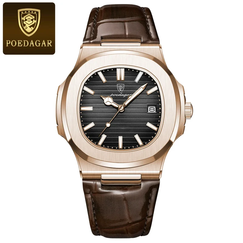 Herren Armbanduhr Silber Schwarz Edelstahl Quarzuhr Luxus Chronograph Business