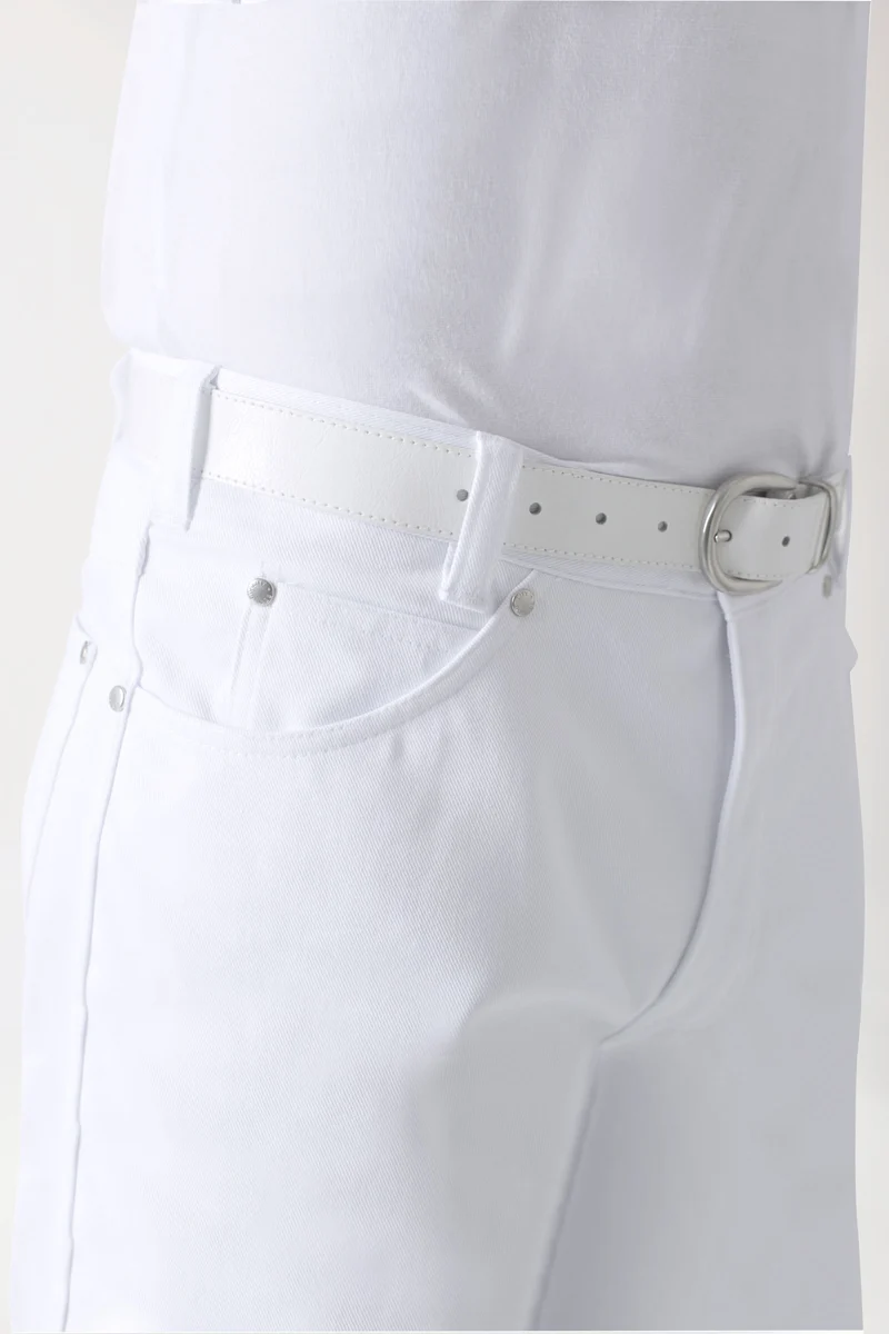5-Pocket Hose Herren - Jeanslook weiß