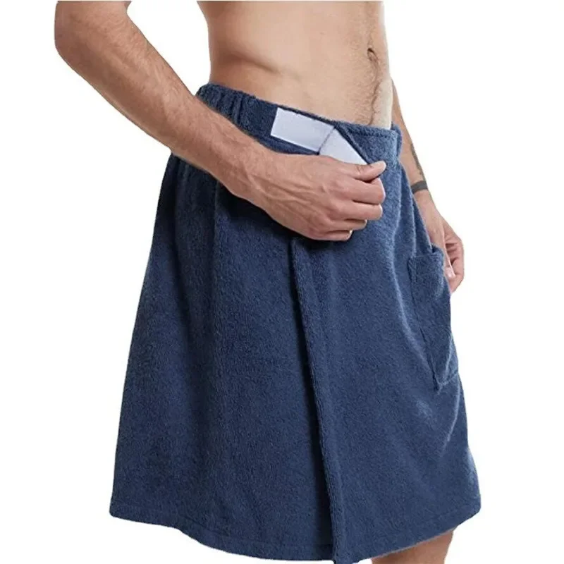 Saunatuch Herren Handtuch Saunakilt Sarong Kilt Wellness Sauna Tuch mit Tasche