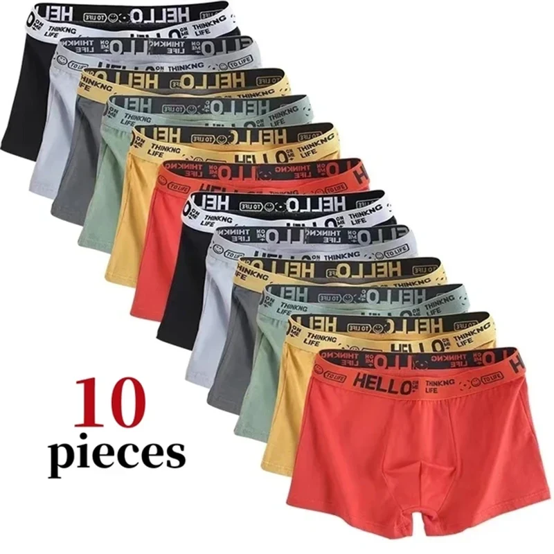 10er Pack Herren Boxershorts Unterhosen Basic Unterwäsche Boxer Shorts Gr 4XL