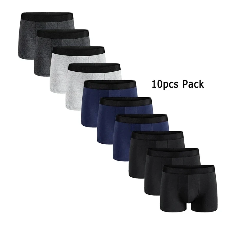 10er Pack Herren Boxershorts Unterhosen Basic Unterwäsche Boxer Shorts Gr 4XL