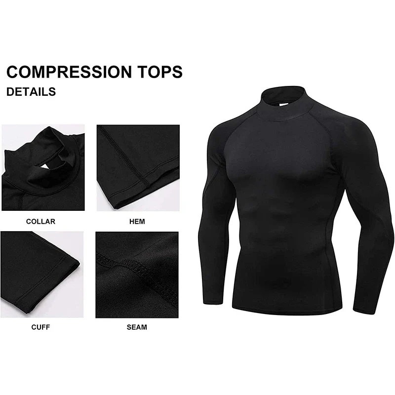 Herren Sport T-Shirt Laufshirt Trikot Kompressionsshirt Funktionsshirt Hemd Top