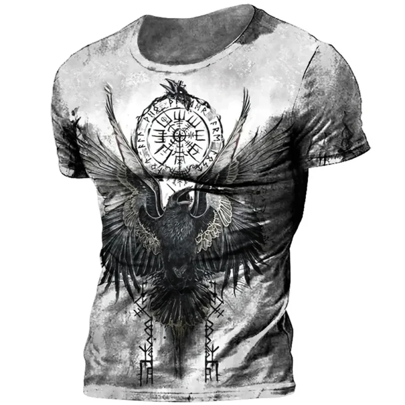 Herren Fashion Deutschland Vintage 3D T-Shirt Rundhals Unisex Sommer Streetwear