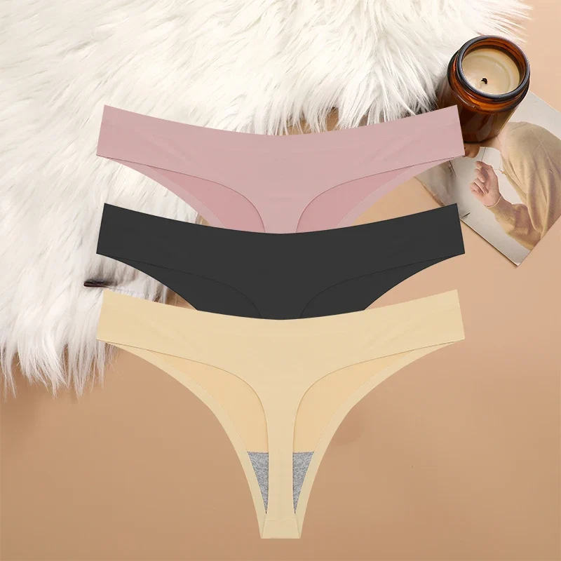3Stk Frauen Tanga String Höschen Sexy Schlüpfer Slip Dessous Unterwäsche Panties