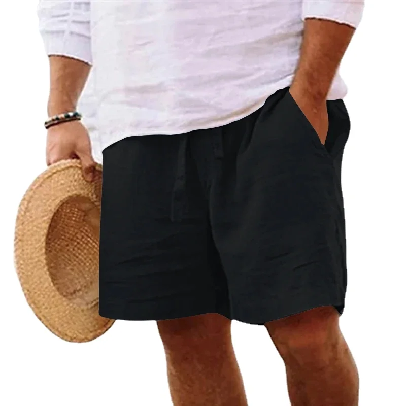 Herren knielange Shorts Bermuda Cargo Pants Vintage Casual Capri Kurze Hose