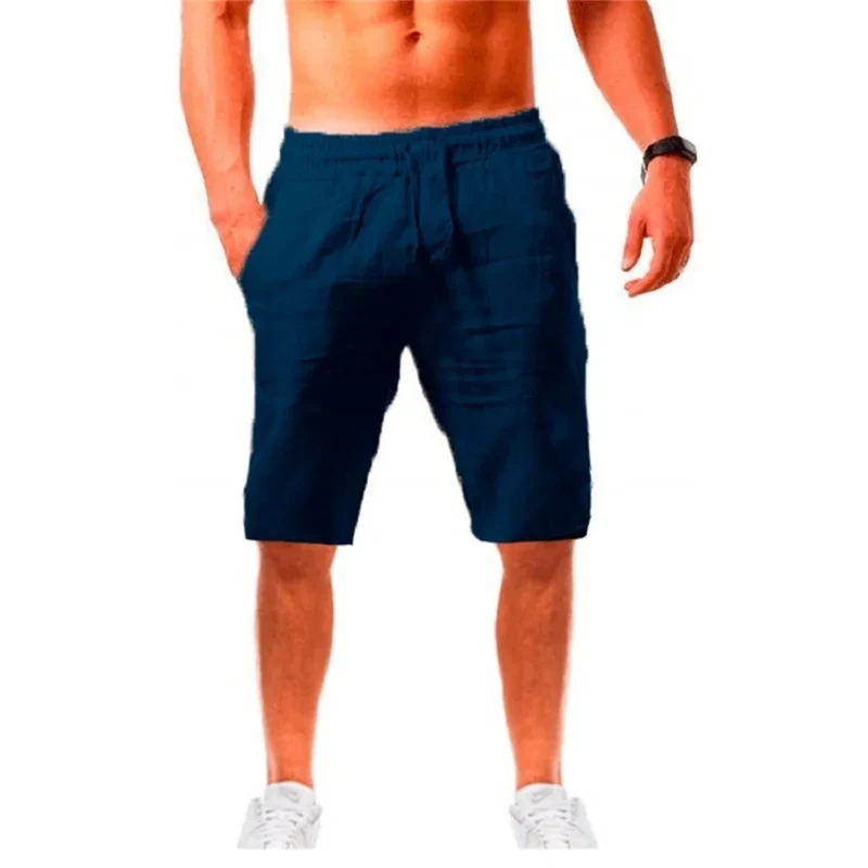 Herren knielange Shorts Bermuda Cargo Pants Vintage Casual Capri Kurze Hose