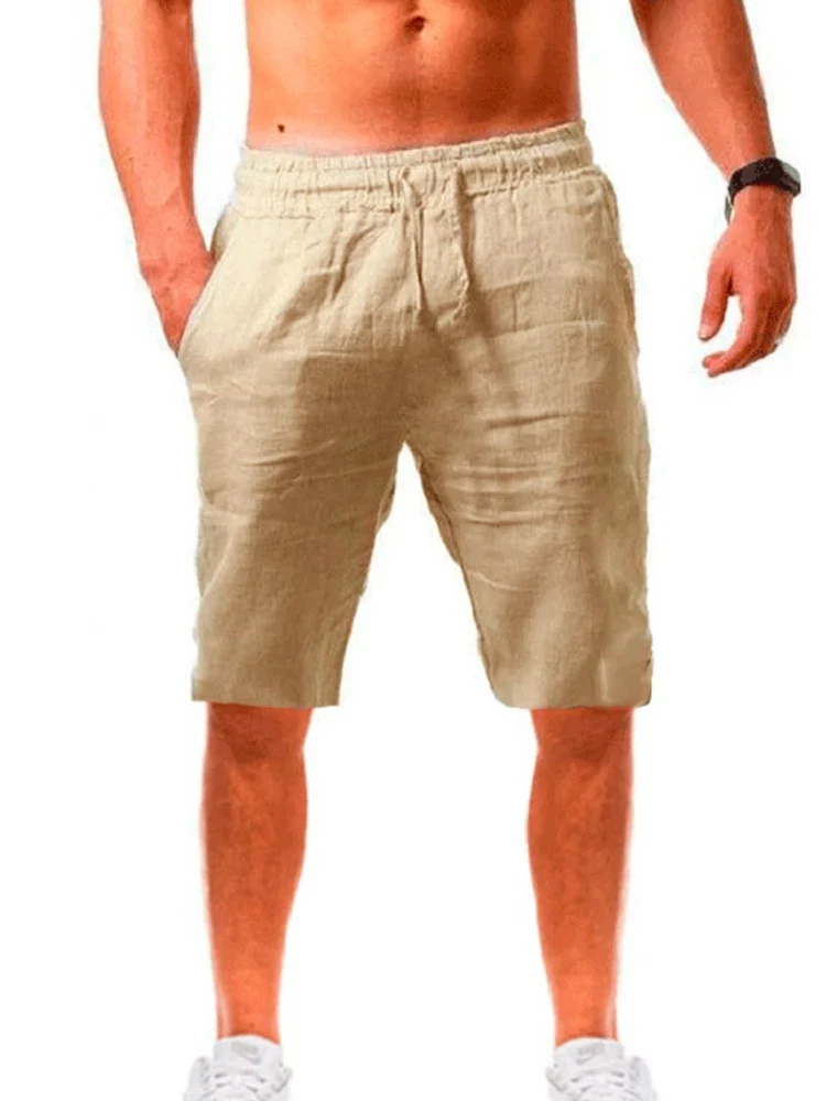Herren knielange Shorts Bermuda Cargo Pants Vintage Casual Capri Kurze Hose