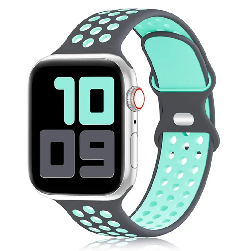 Sport Armband für Apple Watch Series 9 8 7 6 5 4 3 SE Ultra Silikon Band iWatch
