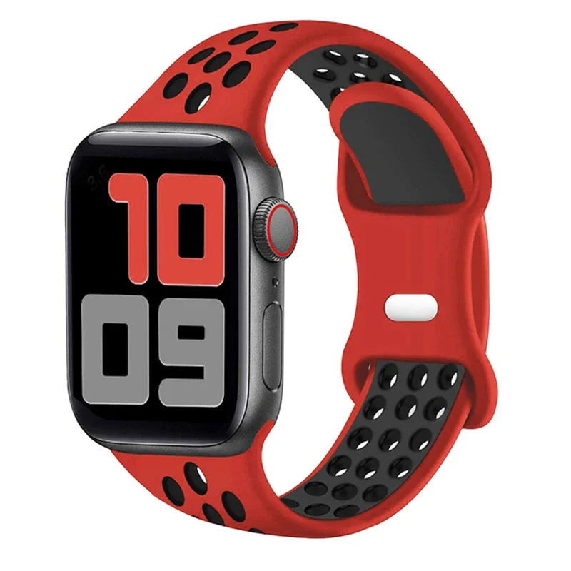 Sport Armband für Apple Watch Series 9 8 7 6 5 4 3 SE Ultra Silikon Band iWatch