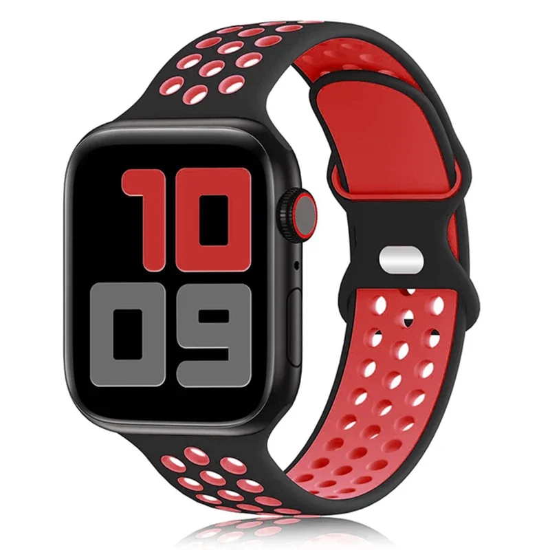Sport Armband für Apple Watch Series 9 8 7 6 5 4 3 SE Ultra Silikon Band iWatch