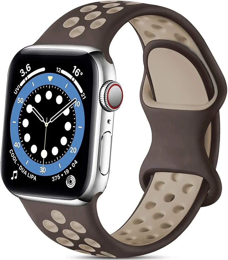 Sport Armband für Apple Watch Series 9 8 7 6 5 4 3 SE Ultra Silikon Band iWatch