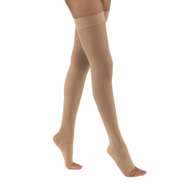 JOBST® UltraSheer Women's Thigh High 15-20 mmHg w/ Silicone Dot Top Band, Open Toe