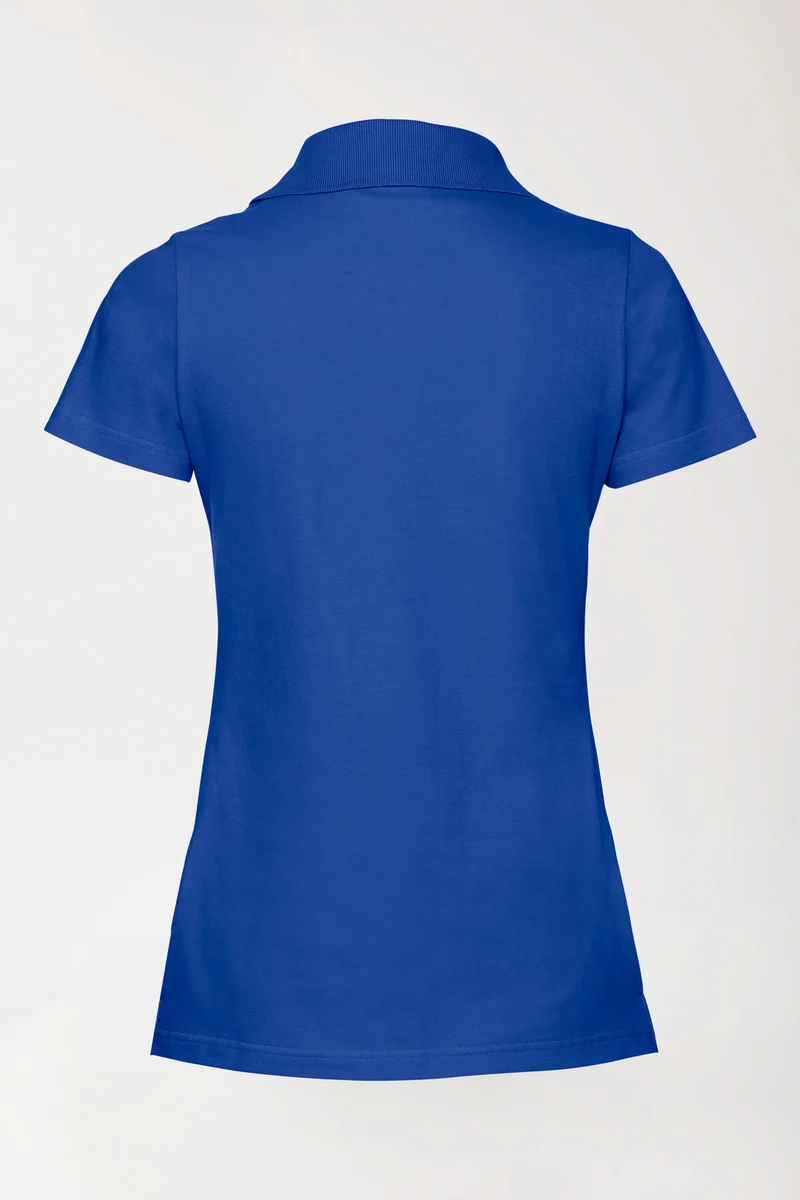Stretch Shirt Damen - Polokragen königsblau