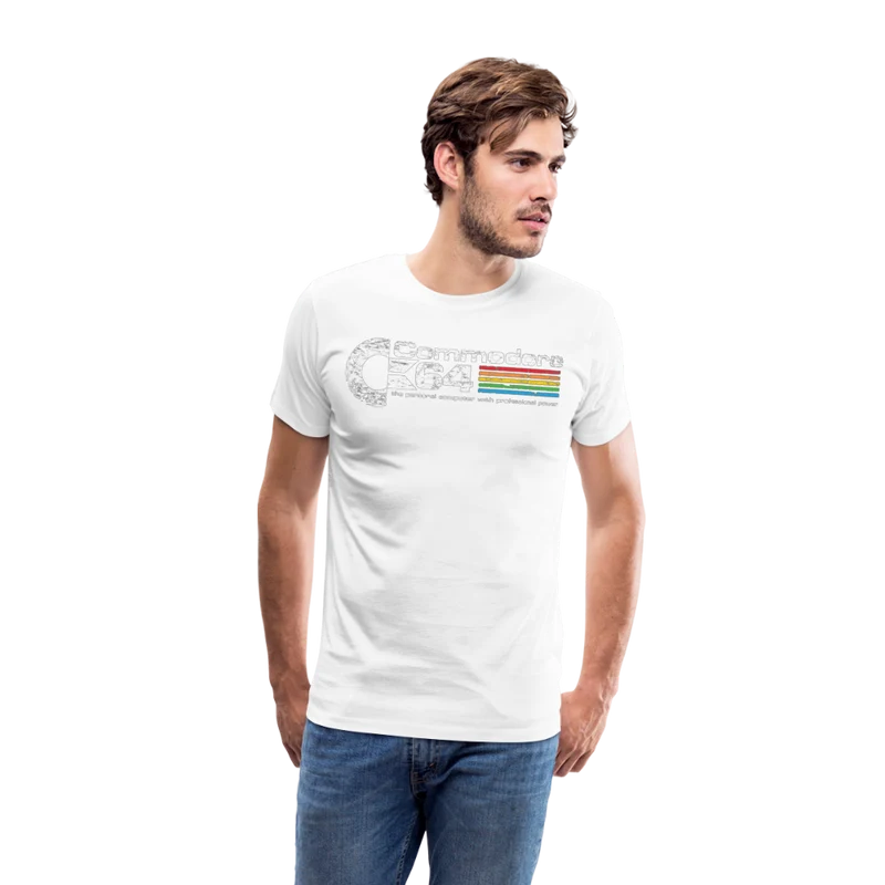 Fashion Herren Gaming Top Commodore T-Shirt Retro Streetwear 100 % Baumwolle