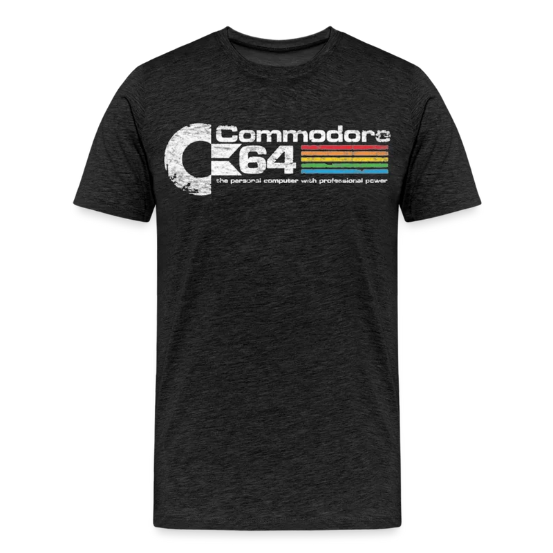 Fashion Herren Gaming Top Commodore T-Shirt Retro Streetwear 100 % Baumwolle