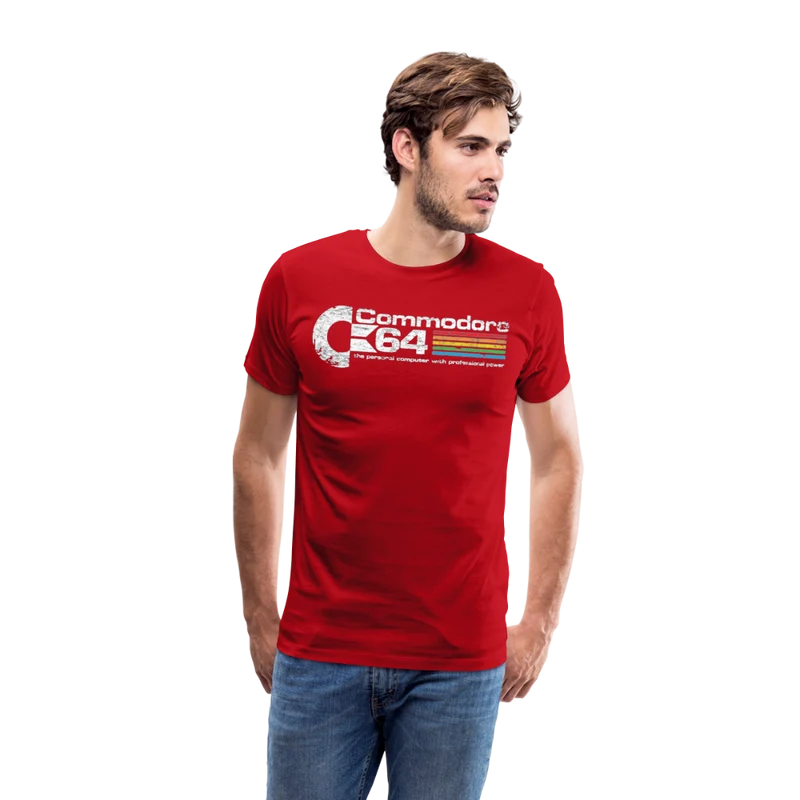 Fashion Herren Gaming Top Commodore T-Shirt Retro Streetwear 100 % Baumwolle