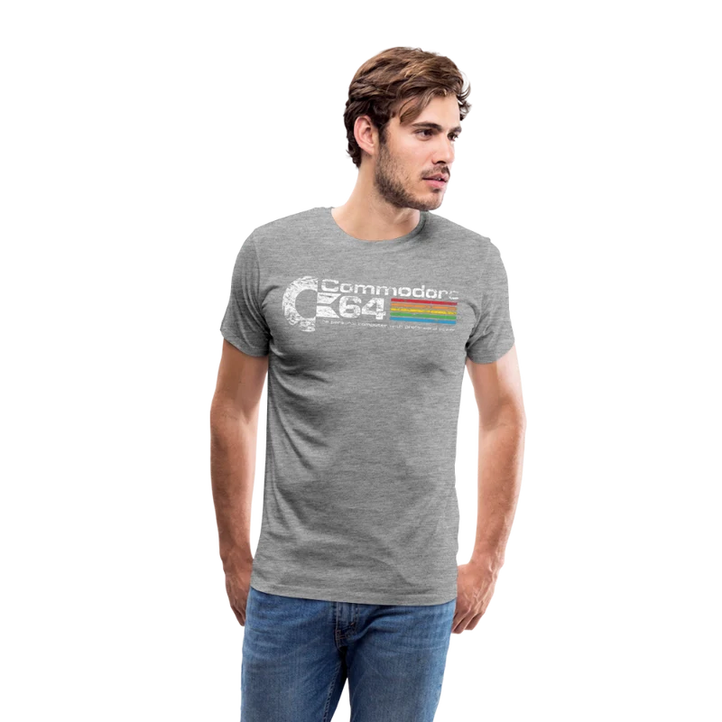 Fashion Herren Gaming Top Commodore T-Shirt Retro Streetwear 100 % Baumwolle