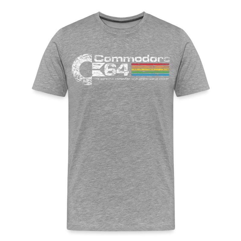 Fashion Herren Gaming Top Commodore T-Shirt Retro Streetwear 100 % Baumwolle